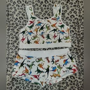 TOMBOYX Dinosaur Sports Bra and Boyshorts